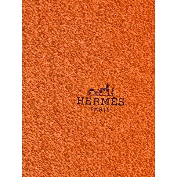 Hermes Orange Scarf Gift Box With Tissue Paper 9 3/8” x 9.5” x 1” Luxury Storage - Picture 2 of 13